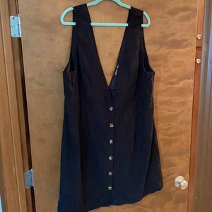 NEW!! Black corduroy overall dress